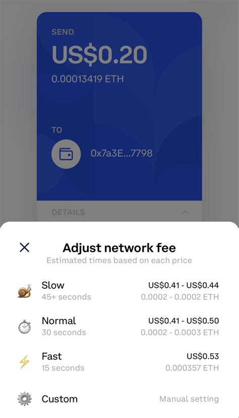 miner fee coinbase wallet